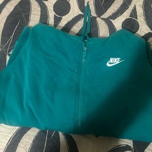Nike Turquoise Full-Zip Hoodie  Jacket in medium